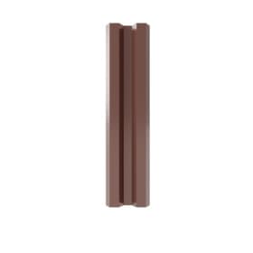 Металлический штакетник mini, М-образный, 75 мм (толщина 0,5 мм), полиэстер двухсторонний, RAL 8017 Шоколад, нф