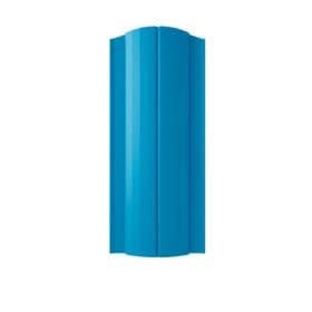 Евроштакетник premium, полукруглый, 131 мм, (толщина 0,5 мм), полиэстер односторонний, RAL 5005 Сигнально-синий, нф