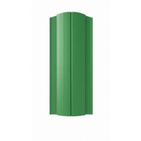 Евроштакетник premium, полукруглый, 131 мм, (толщина 0,5 мм), полиэстер односторонний, RAL 6002 Зеленый лист, нф