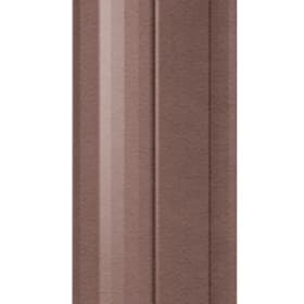 Евроштакетник premium, полукруглый, 131 мм, (толщина 0,5 мм), стальной бархат, двухсторонний,  RAL 8017 Бархатный шоколад, нф