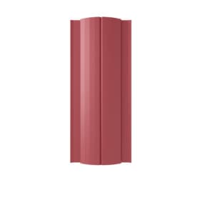 Евроштакетник premium, прямой рез, 131 мм, (толщина 0,5 мм), полиэстер двухсторонний, RAL 3005 Красное вино, нф