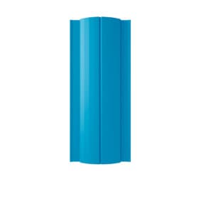Евроштакетник premium, прямой рез, 131 мм, (толщина 0,5 мм), полиэстер односторонний, RAL 5005 Сигнально-синий, нф