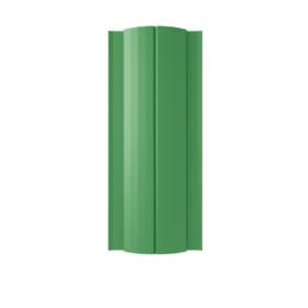 Евроштакетник premium, прямой рез, 131 мм, (толщина 0,5 мм), полиэстер односторонний, RAL 6002 Зеленый лист, нф