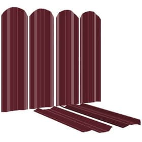 Металлический штакетник Эко, М-образный, 95 мм, (толщина 0,45 мм), Полиэстер двухсторонний, RAL 3005 Красное вино, цм