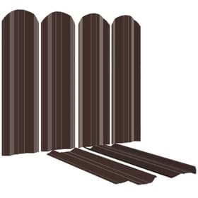 Металлический штакетник Эко, М-образный, 95 мм, (толщина 0,45 мм), Полиэстер двухсторонний, RAL 8017 Шоколад, цм