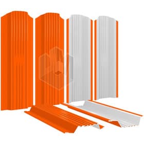Штакетник металлический Плетенка 115 мм (толщина 0,45 мм) полиэстер односторонний RAL2004 Оранжевый, ЦМ