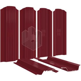 Штакетник металлический Плетенка 115 мм (толщина 0,45 мм) полиэстер двухсторонний RAL3005 Красное вино, цм