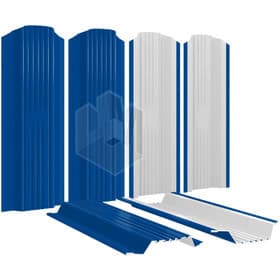 Штакетник металлический Плетенка 115 мм (толщина 0,45 мм) полиэстер односторонний RAL5005 Синий Сигнал, ЦМ