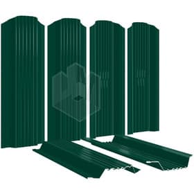 Штакетник металлический Плетенка 115 мм (толщина 0,45 мм) полиэстер двухсторонний RAL6005 Зеленый, цм