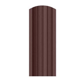 Евроштакетник полукруглый 110 мм (толщина 0,5 мм), двусторонний, стальной бархат, RAL 8017 Шоколад, нф