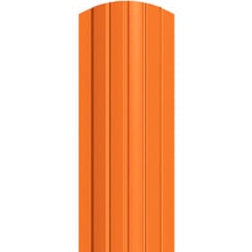 Евроштакетник полукруглый 110 мм (толщина 0,5 мм), полиэстер односторонний, RAL 2004 Оранжевый, нф