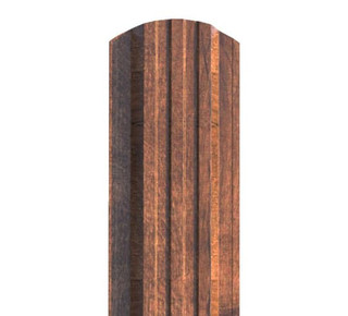 Металлический штакетник трапециевидный 120 мм (толщина 0,5 мм), SteelArt (РФ) 3D Дуб античный, двусторонний, нф