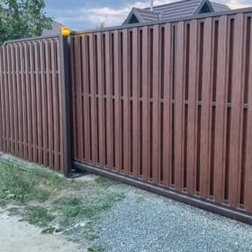 Металлический штакетник трапециевидный 120 мм (толщина 0,5 мм), SteelArt (РФ) 3D Дуб античный, двусторонний, нф