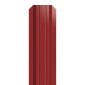 Евроштакетник трапециевидный узкий 100 мм (толщина 0,5 мм), полиэстер односторонний, RAL 3011 Красно-коричневый, нф