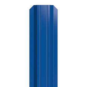Евроштакетник трапециевидный узкий 100 мм (толщина 0,5 мм), полиэстер односторонний, RAL 5005 Синий сигнал, нф