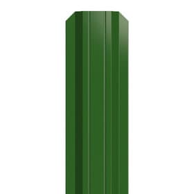 Евроштакетник трапециевидный узкий 100 мм (толщина 0,5 мм), полиэстер односторонний, RAL 6002 Зеленый лист, нф