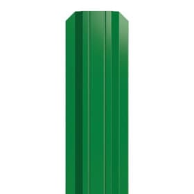 Евроштакетник трапециевидный узкий 100 мм (толщина 0,5 мм), полиэстер односторонний, RAL 6029 Зеленая мята, нф