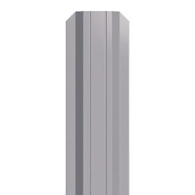Евроштакетник трапециевидный узкий 100 мм (толщина 0,5 мм), полиэстер односторонний, RAL 7004 Серый, нф