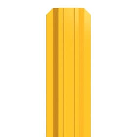 Евроштакетник трапециевидный узкий 100 мм (толщина 0,5 мм), полиэстер односторонний, RAL 1018 Желтый, нф