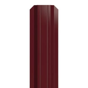 Евроштакетник трапециевидный узкий 100 мм, полиэстер двусторонний, RAL 3005 Красное вино, нф
