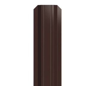 Евроштакетник трапециевидный узкий 100 мм, 0.5 мм, полиэстер двусторонний,RAL 8017 Шоколад