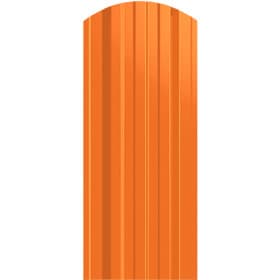 Металлический штакетник трапециевидный широкий 120 мм, RAL 2004 Апельсин, полиэстер односторонний, нф
