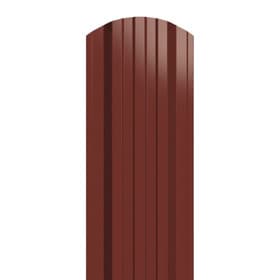 Металлический штакетник трапециевидный широкий 120 мм (толщина 0,5 мм), RAL 3009 Коррида, полиэстер односторонний, нф