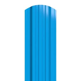 Металлический штакетник трапециевидный широкий 120 мм (толщина 0,5 мм), RAL 5015 Небесно-голубой, полиэстер односторонний, нф