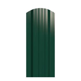 Металлический штакетник трапециевидный широкий 120 мм (толщина 0,5 мм), RAL 6005 Зеленый мох, полиэстер двухсторонний, нф