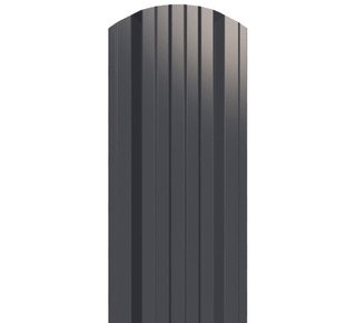 Металлический штакетник трапециевидный широкий 120 мм (толщина 0,5 мм), RAL 7024 Серый графит, полиэстер двухсторонний, нф