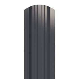 Металлический штакетник трапециевидный широкий 120 мм (толщина 0,5 мм), RAL 7024 Серый графит, полиэстер односторонний, нф