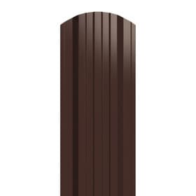 Металлический штакетник трапециевидный широкий 120 мм (толщина 0,5 мм), RAL 8017 Шоколад, полиэстер двухсторонний, нф