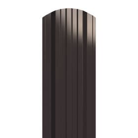 Металлический штакетник трапециевидный широкий 120 мм (толщина 0,5 мм), RAL 8019 Серо-коричневый, полиэстер односторонний, нф