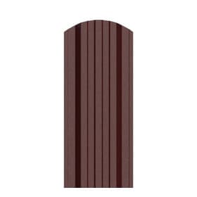 Металлический штакетник трапециевидный широкий 120 мм (толщина 0,5 мм), стальной бархат, односторонний, RAL 8017 Шоколад, нф
