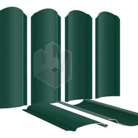Евроштакетник Фигурный 110 мм, (толщина 0,45 мм),полиэстер двухсторонний, RAL 6005 Зеленый мох, цм