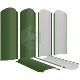 Евроштакетник Фигурный 110 мм, (толщина 0,45 мм),полиэстер односторонний, RAL 6002 Зеленый лист, цм