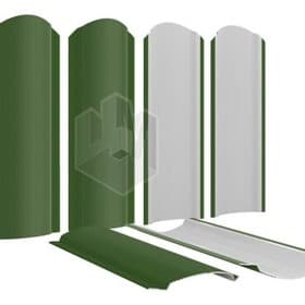 Евроштакетник Фигурный 110 мм, (толщина 0,45 мм),полиэстер односторонний, RAL 6002 Зеленый лист, цм