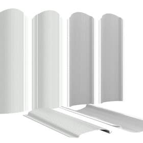 Евроштакетник Фигурный 110 мм, (толщина 0,45 мм),полиэстер односторонний, RAL 9003 Белый, цм