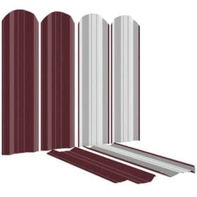 Металлический штакетник Эко, М-образный, 95 мм, (толщина 0,45 мм), Стальной бархат (Rooftop Matte) односторонний, RAL 3005 Красное вино, цм