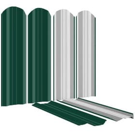 Металлический штакетник Эко, М-образный, 95 мм, (толщина 0,45 мм), Стальной бархат (Rooftop Matte) односторонний, RAL 6005 Зеленый мох, цм