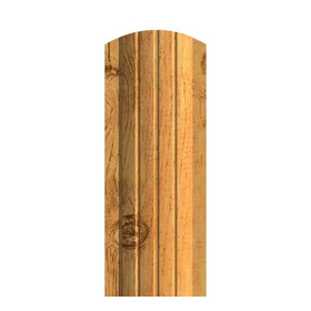 Евроштакетник полукруглый 110 мм (толщина 0,5 мм), SteelArt (РФ), двусторонний, Светлое дерево, нф
