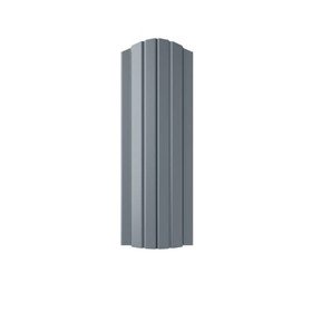 Евроштакетник полукруглый 110 мм (толщина 0,5 мм), односторонний, стальной бархат, RAL 7024 Графит серый, нф