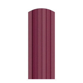 Евроштакетник полукруглый 110 мм (толщина 0,5 мм),полиэстер двусторонний, RAL 3005 Красное вино, нф