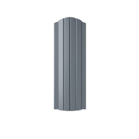Евроштакетник полукруглый 110 мм (толщина 0,5 мм),полиэстер двусторонний, RAL 7024 Серый Графит, нф