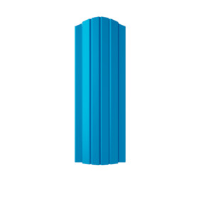 Евроштакетник полукруглый 110 мм (толщина 0,5 мм),полиэстер односторонний, RAL 5005 Синий сигнал, нф