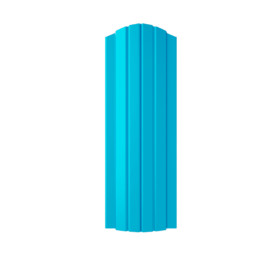 Евроштакетник полукруглый 110 мм (толщина 0,5 мм),полиэстер односторонний, RAL 5015 Небесно-голубой, нф