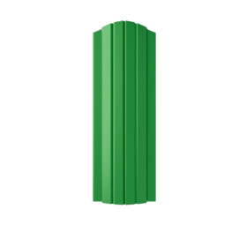 Евроштакетник полукруглый 110 мм (толщина 0,5 мм),полиэстер односторонний, RAL 6002 Зеленый лист, нф