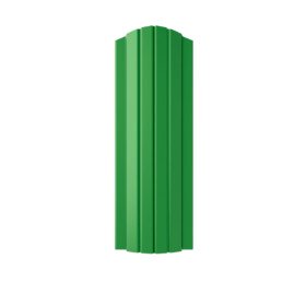 Евроштакетник полукруглый 110 мм, полиэстер односторонний, RAL 6002 Зеленый лист, нф