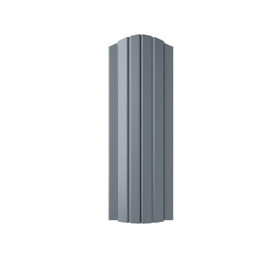 Евроштакетник полукруглый 110 мм (толщина 0,5 мм),полиэстер односторонний, RAL 7024 Серый Графит, нф