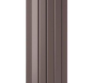 Евроштакетник полукруглый 110 мм (толщина 0,5 мм),полиэстер односторонний, RAL 8019 Серо-коричневый, нф